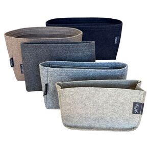Samorga Felt Bag Organizers Set Of 5 Neutral Colors Large To Small Pristine EUC